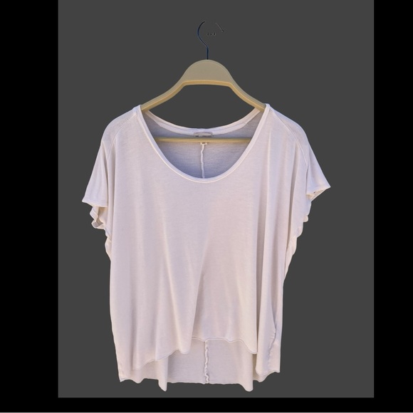 Gap Tops - Gap Cream Drapey Circle-hem Tee Sz XS
